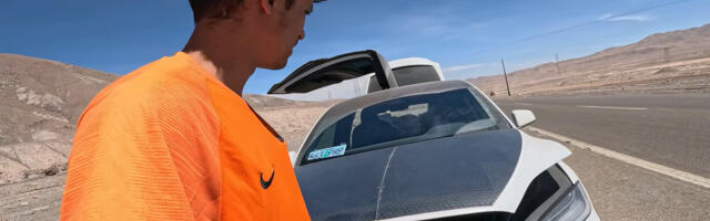 YouTuber's Tesla Hit 0% Charge And Not Even His Mounted Solar Panel Could Save Him