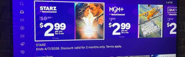 Snag AMC Plus, MGM Plus or Starz for $3 Per Month on the Roku Channel
