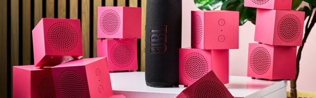“An enormous cityscape of stackable guava-colored boxes” — I compared a dozen $10 IKEA speakers to one $120 JBL speaker to see whether sheer numbers are a substitute for better sound engineering
