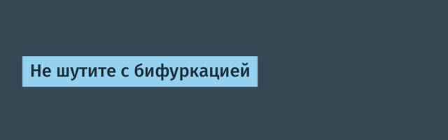 Не шутите с бифуркацией