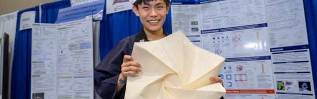 How this 18-year-old’s love of origami helped him win a $100,000 at a science fair