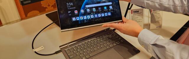 Lenovo's ThinkBook Plus Gen 5 Hybrid smashes a Windows laptop and Android tablet together.
