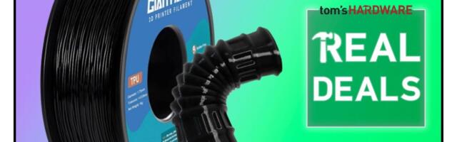 Stock up on black TPU filament for your 3D printer for just $16 per kg, all-time low price