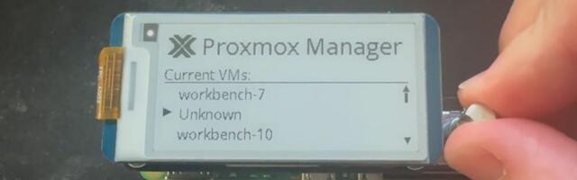 ProxTag makes managing virtual Proxmox environments easy with a Raspberry Pi