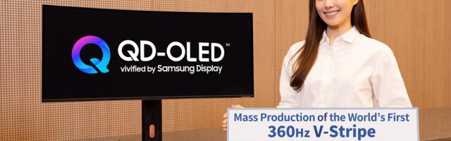 Samsung Display finally brings V-Stripe subpixel layout to QD-OLED — mass production of new 1,300-nit 34" ultrawide panel also boosts text clarity