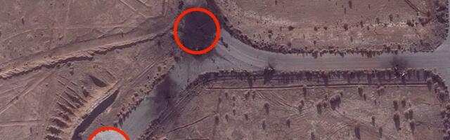 Satellite images capture airstrikes reducing Iran's vintage American-made F-14 Tomcats to wreckage