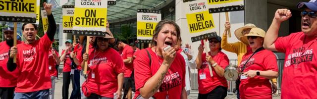 Workers at 34 Southern California hotels will see their pay rise by $10 an hour in new labor contracts
