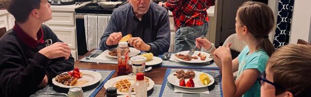 We go to weekly dinners at Grandma's house. It's a tradition we prioritize, and it keeps me grounded.