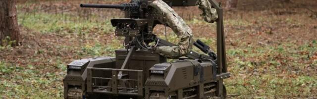 Ukraine's robots are carrying the heavy century-old M2 Browning machine gun into battle so troops don't have to