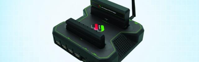 The new MultiPi console sports a Raspberry Pi CM4 and GPIO cartridge slot