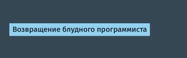 Возвращение блудного программиста