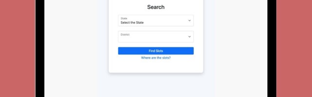This website helps people in India between aged 18-45 find vaccination slots