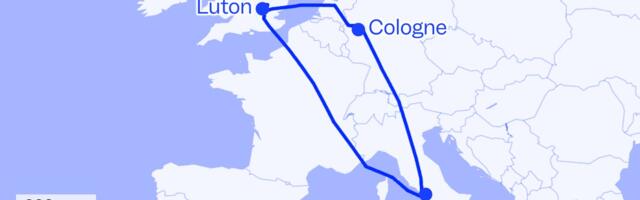 Passengers flying from Rome to London ended up in Germany, then back in Rome, before finally getting to their destination 10 hours late