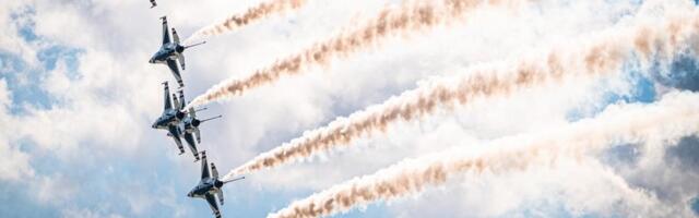 The stunning maneuvers flown by US Air Force demo pilots showcase dogfighting skills