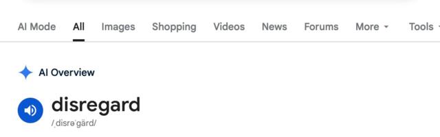 Searching for 'Disregard' Breaks Google [Updated]