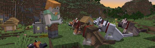 Minecraft testing eight wolf variations