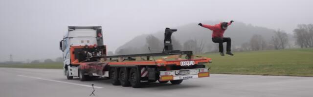 Watch a Man Get Launched Off a Truck at 50 MPH, for Science