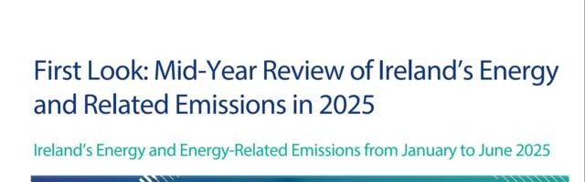 SEAI publishes Mid-Year Review on Energy and Emission Data for 2025