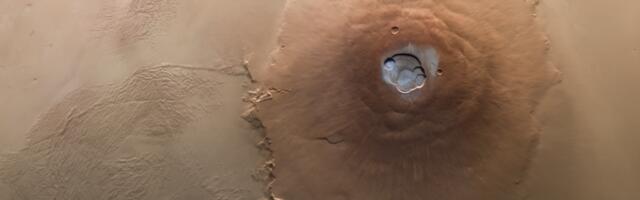 Olympus Mons on Mars rises nearly 22 kilometres above the surrounding plains, three times the height of Everest, but its slopes are so gradual that a person standing on it would not realise they were climbing the largest volcano in the solar system