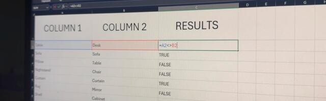 How To Compare Two Columns In Excel