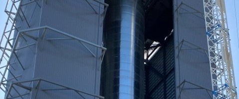 SpaceX nears final assembly of its first massive testing rocket booster for Starship