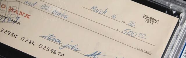 The $500 Check That Kickstarted Apple Just Sold for $2.4 Million. Take a Look