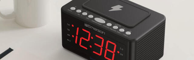 This alarm clock has a wireless charger and is only $11.99 right now!