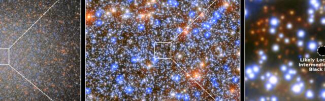 Nearby star cluster houses unusually large black hole