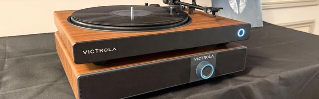 I heard, and felt, Victrola's new 'soundbase for turntables' speaker — and this risky idea just might work