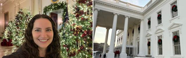 I toured the White House to see Melania Trump's Christmas decorations. The East Wing is no more, but the display was still dazzling.