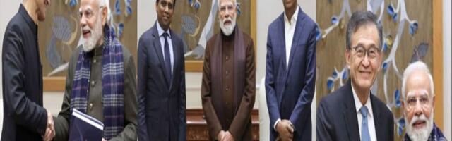 PM Modi holds back-to-back meetings with Cognizant, Microsoft and Intel CEOs, secures major investment pledges