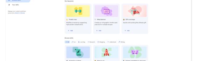 Chrome Skills let you save your favorite Gemini prompts for easy access