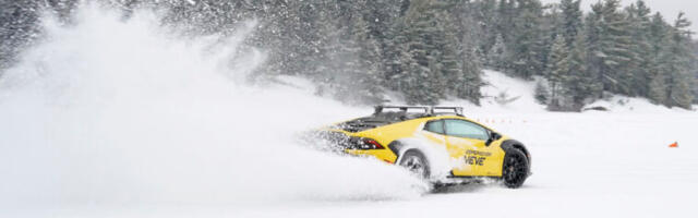 A frozen lake and several Lamborghinis provide lessons on traction control