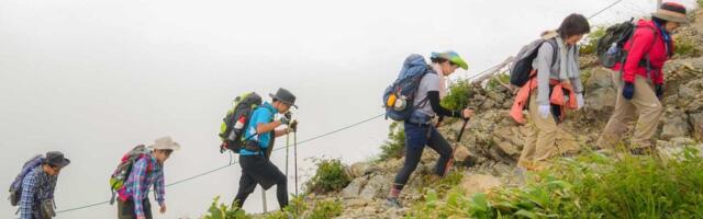 Tourists are renting robotic legs to climb up a mountain