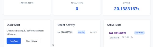 quic-test: эволюция от CLI к Web GUI платформе с REST API