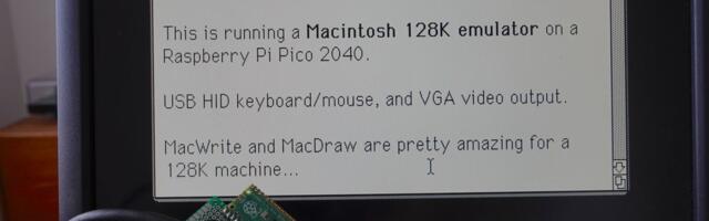 MicroMac project recreates a Macintosh 128k on the Raspberry Pi Pico — hardware costs less than $7