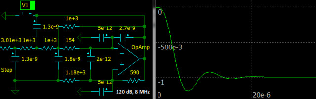 Fourth Order Low-pass Filter with One Op Amp