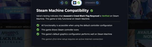 You can now easily find out if a game is compatible with the Steam Machine