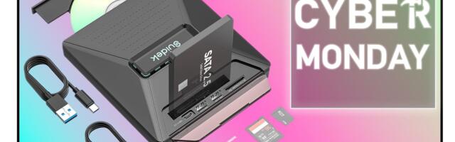 Swiss army knife of USB DVD drives is on sale, also has a built-in USB hub and SATA hard drive dock — $25 for DVD writer and hub, $36 gets an added SATA dock
