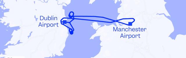 A 165-mile journey over the Irish Sea turned into a 2.5-hour flight to nowhere when a storm stopped the plane from landing