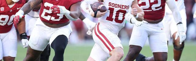 How to Watch Alabama vs. Oklahoma: Start Time, TV Channel for CFP First Round Game Tonight