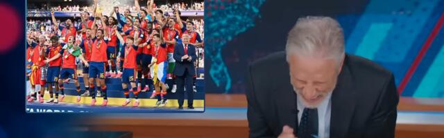 Jon Stewart blasts Trumps lingering World Cup final photo