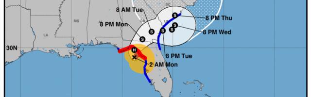 Hurricane Debby track shows Florida landfall near. See the path online