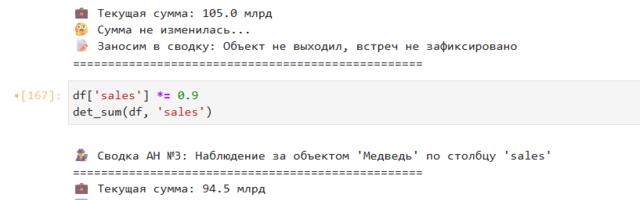 Сводка Аналитического Наблюдения — считаем сумму по столбцу в Python