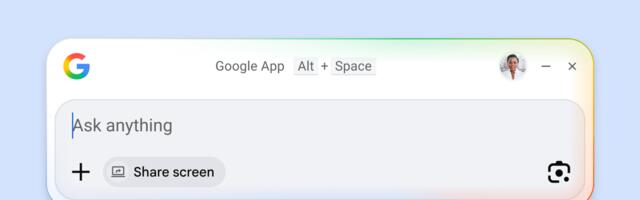 Google’s Spotlight-like desktop search bar for Windows is available for everyone