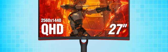 AOC 27-inch 1440p 240 Hz curved gaming monitor is at an all-time low price of $219