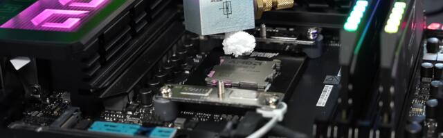 Ber8auer rigs up exotic spray cooling for Ryzen 7 9800X3D, but don't get excited just yet — supercomputer cooling method underperforms due to partial IHS coverage