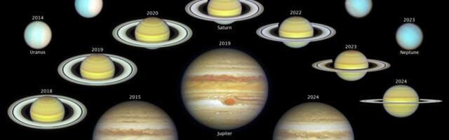 Feast your eyes on 10 years of Hubble images of Jupiter, Saturn, Uranus, Neptune