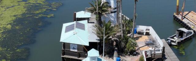 Want to stay on the Bay Area’s famed floating island with palm trees and lighthouse? Now you can.