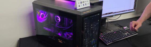 MSI's $7,000 Vision X AI has a 13-inch AI 'Human Machine Interface' touchscreen embedded into the chassis